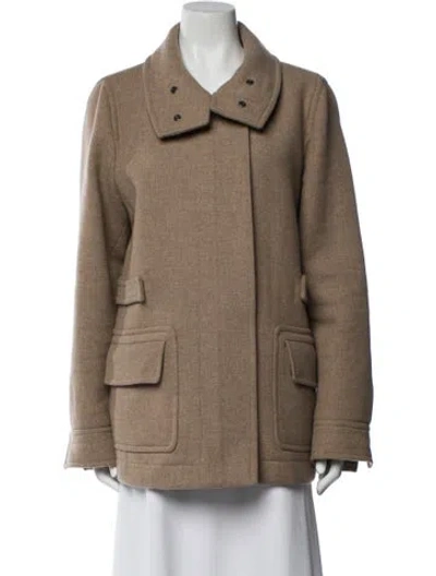 Pre-owned Max Mara Virgin Wool Jacket In Neutral