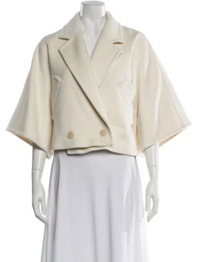 Pre-owned Max Mara Virgin Wool Jacket In Neutral