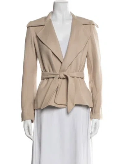 Pre-owned Max Mara Virgin Wool Jacket In Neutral