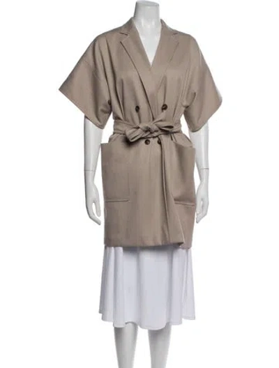 Pre-owned Max Mara Virgin Wool Jacket In Neutral