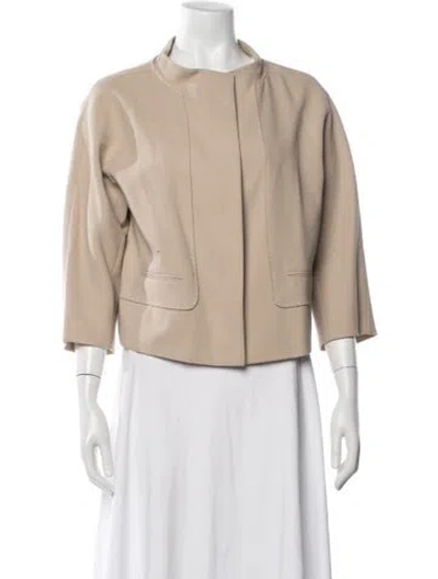 Pre-owned Max Mara Virgin Wool Jacket In Neutrals