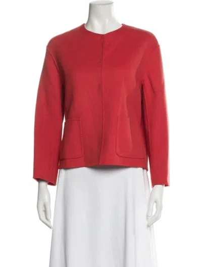 Pre-owned Max Mara Virgin Wool Jacket In Pink