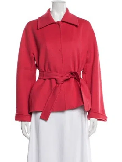 Pre-owned Max Mara Virgin Wool Jacket In Pink