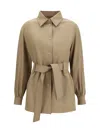 Max Mara Virgin Wool Jacket-shirt In Brown
