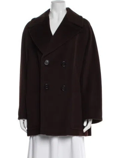 Pre-owned Max Mara Virgin Wool Jacket W/ Tags In Burgundy