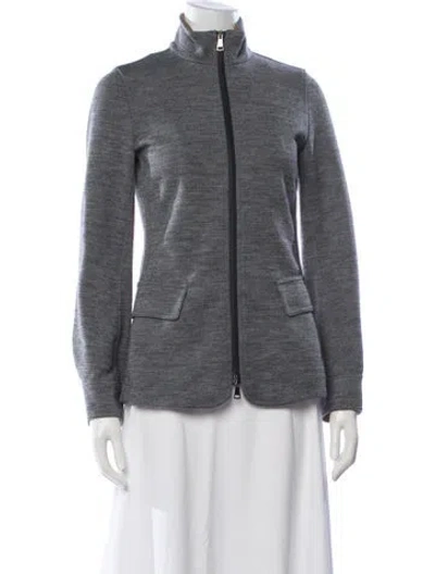 Pre-owned Max Mara Virgin Wool Jacket W/ Tags In Gray