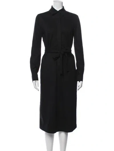Pre-owned Max Mara Virgin Wool Knee-length Dress In Black