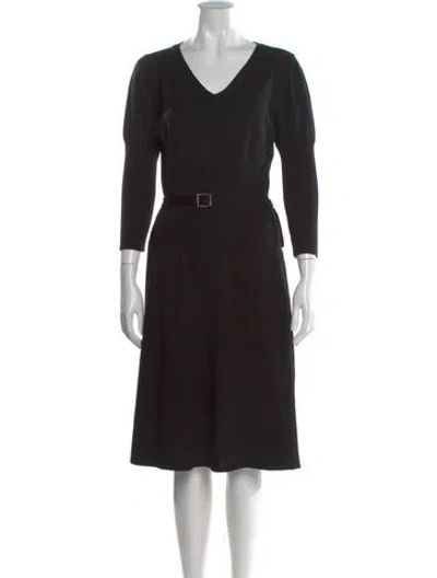 Pre-owned Max Mara Virgin Wool Knee-length Dress In Multi