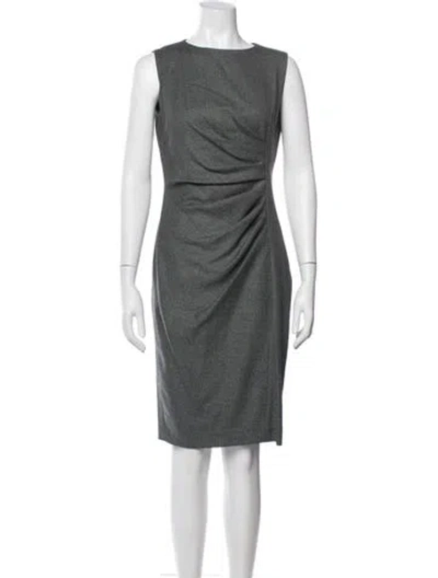 Pre-owned Max Mara Virgin Wool Knee-length Dress In Multi