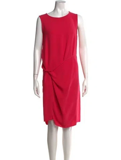 Pre-owned Max Mara Virgin Wool Knee-length Dress In Pink
