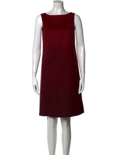 Pre-owned Max Mara Virgin Wool Knee-length Dress In Red