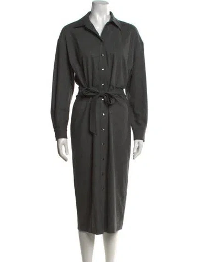 Pre-owned Max Mara Virgin Wool Knee-length Dress W/ Tags In Gray
