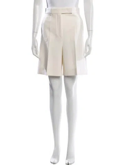 Pre-owned Max Mara Virgin Wool Knee-length Shorts In Neutral