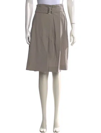 Pre-owned Max Mara Virgin Wool Knee-length Shorts W/ Tags In Grey