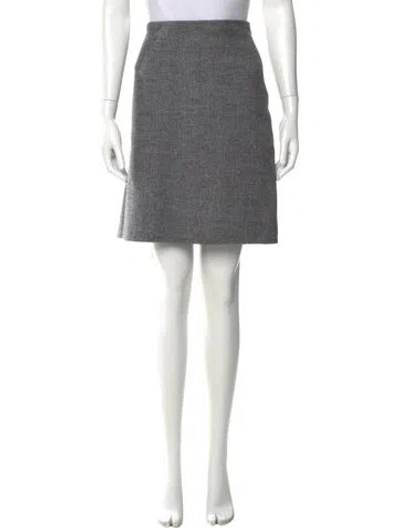 Pre-owned Max Mara Virgin Wool Knee-length Skirt In Black