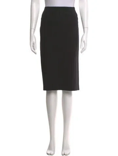 Pre-owned Max Mara Virgin Wool Knee-length Skirt In Black