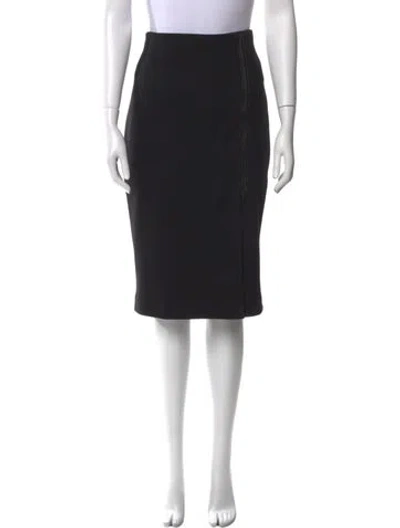 Pre-owned Max Mara Virgin Wool Knee-length Skirt In Black