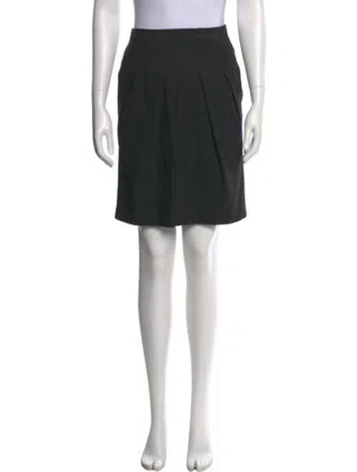 Pre-owned Max Mara Virgin Wool Knee-length Skirt In Black