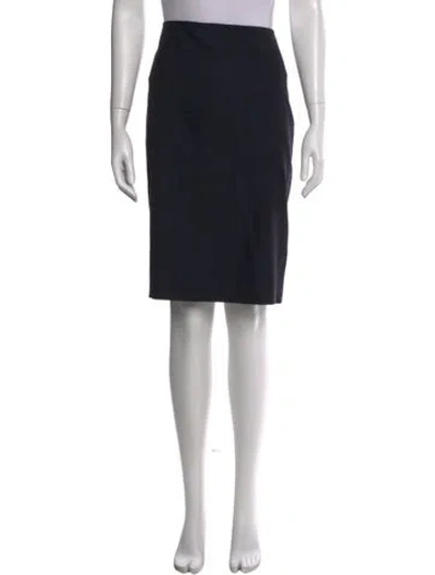 Pre-owned Max Mara Virgin Wool Knee-length Skirt In Black