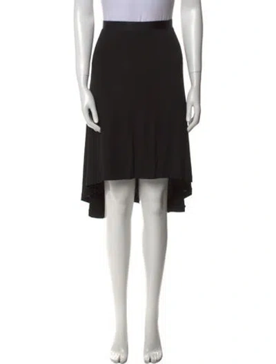 Pre-owned Max Mara Virgin Wool Knee-length Skirt In Black