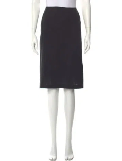 Pre-owned Max Mara Virgin Wool Knee-length Skirt In Black