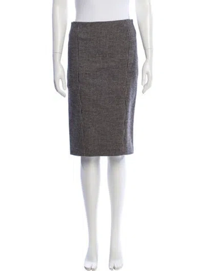 Pre-owned Max Mara Virgin Wool Knee-length Skirt In Black
