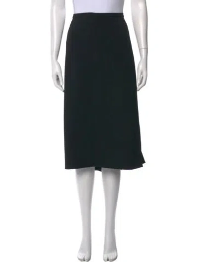Pre-owned Max Mara Virgin Wool Knee-length Skirt In Black