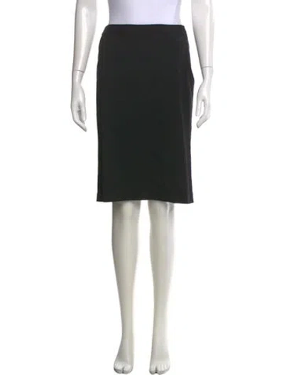 Pre-owned Max Mara Virgin Wool Knee-length Skirt In Black