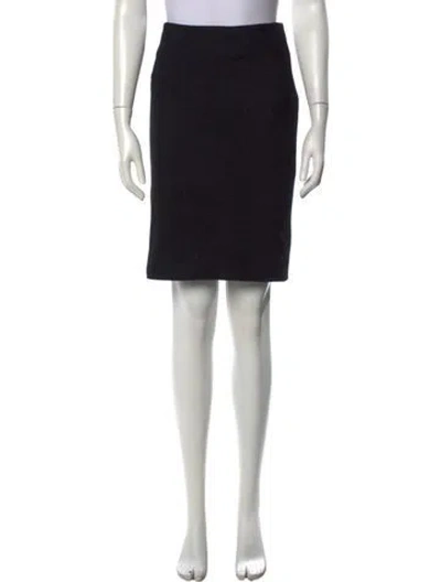 Pre-owned Max Mara Virgin Wool Knee-length Skirt In Black