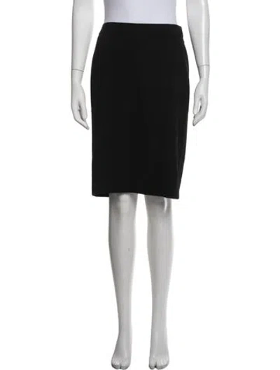 Pre-owned Max Mara Virgin Wool Knee-length Skirt In Black