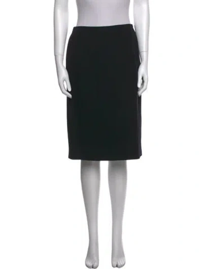 Pre-owned Max Mara Virgin Wool Knee-length Skirt In Blue