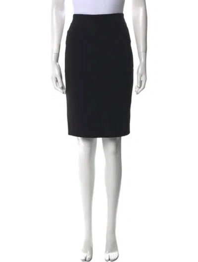 Pre-owned Max Mara Virgin Wool Knee-length Skirt In Blue