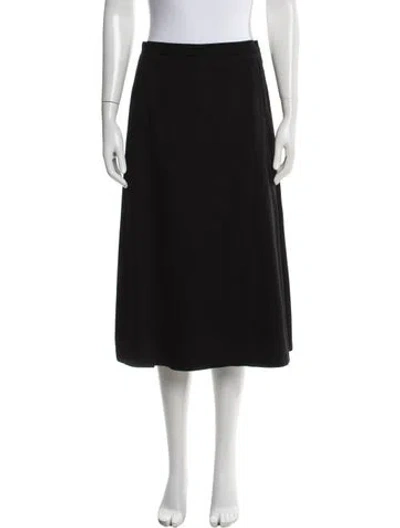 Pre-owned Max Mara Virgin Wool Knee-length Skirt In Gray