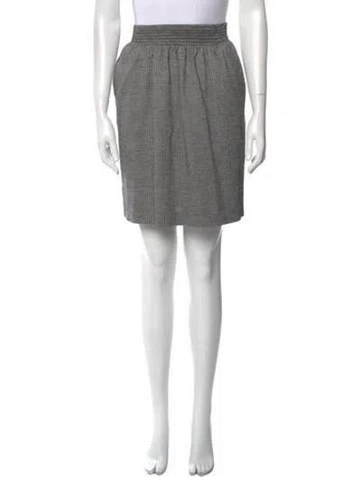 Pre-owned Max Mara Virgin Wool Knee-length Skirt In Gray