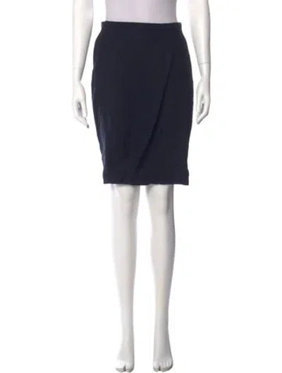 Pre-owned Max Mara Virgin Wool Knee-length Skirt In Gray