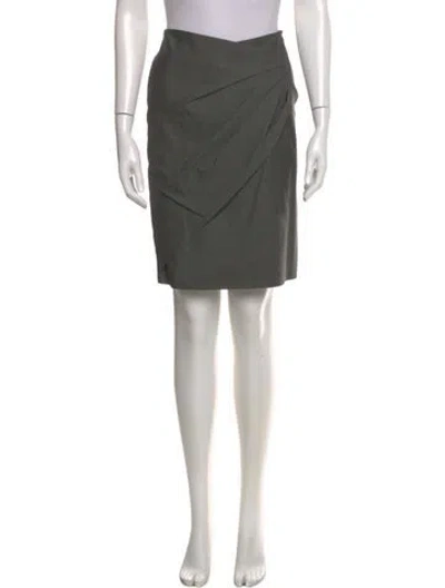 Pre-owned Max Mara Virgin Wool Knee-length Skirt In Gray