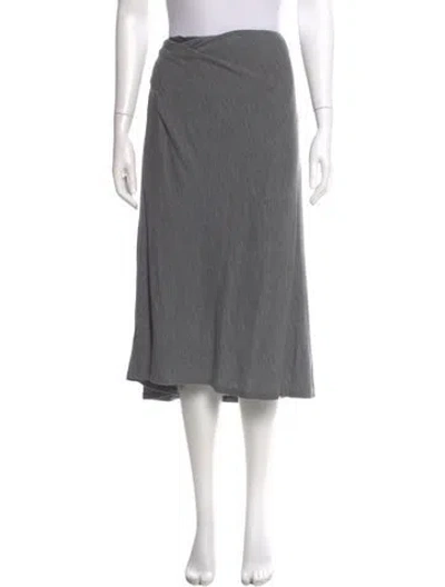 Pre-owned Max Mara Virgin Wool Knee-length Skirt In Gray