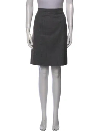 Pre-owned Max Mara Virgin Wool Knee-length Skirt In Multi