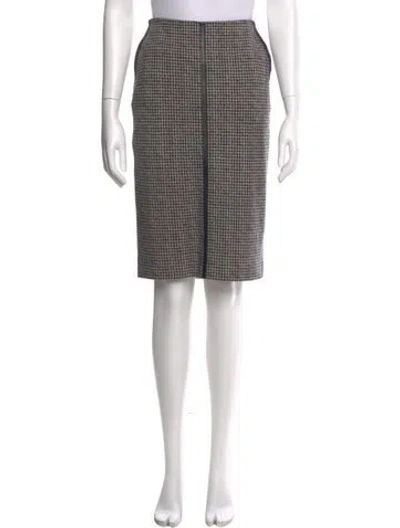 Pre-owned Max Mara Virgin Wool Knee-length Skirt In Neutral