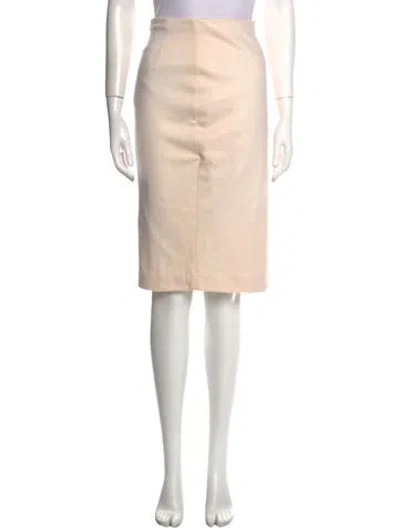 Pre-owned Max Mara Virgin Wool Knee-length Skirt In Neutral