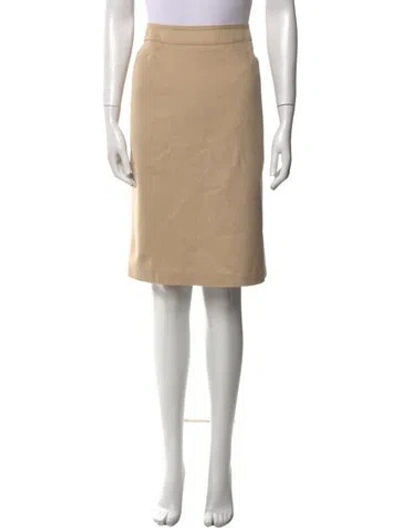 Pre-owned Max Mara Virgin Wool Knee-length Skirt In Neutral