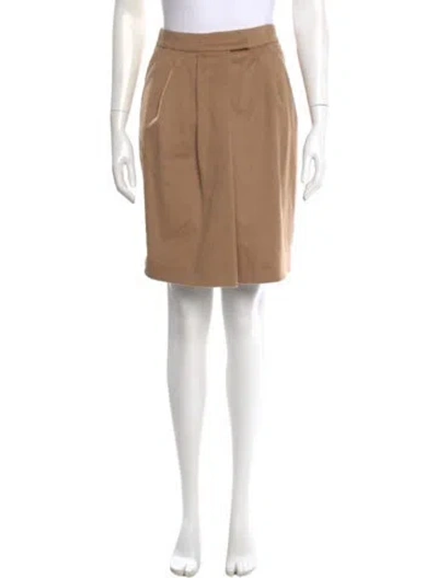 Pre-owned Max Mara Virgin Wool Knee-length Skirt In Neutral
