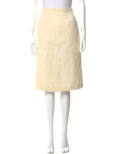 Pre-owned Max Mara Virgin Wool Knee-length Skirt In Neutrals