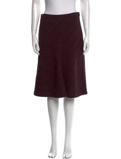 Pre-owned Max Mara Virgin Wool Knee-length Skirt W/ Tags In Multi