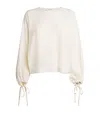 Max Mara Frais Virgin Wool Sweater In White