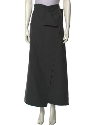 Pre-owned Max Mara Virgin Wool Long Skirt In Multi
