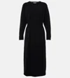Max Mara Virgin Wool Midi Dress In Black