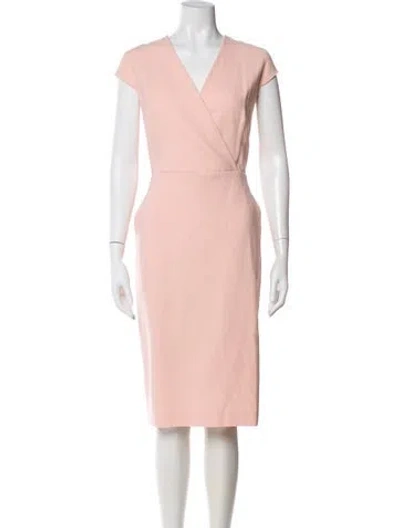Pre-owned Max Mara Virgin Wool Midi Length Dress In Neutral