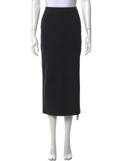Pre-owned Max Mara Virgin Wool Midi Length Skirt In Gray