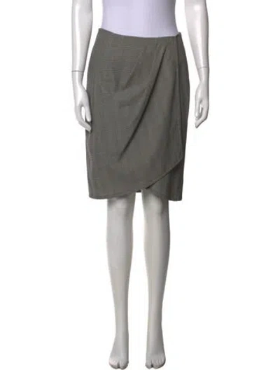 Pre-owned Max Mara Virgin Wool Midi Length Skirt In Grey